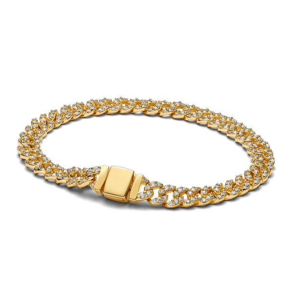 Pulsera cubana en moissanita