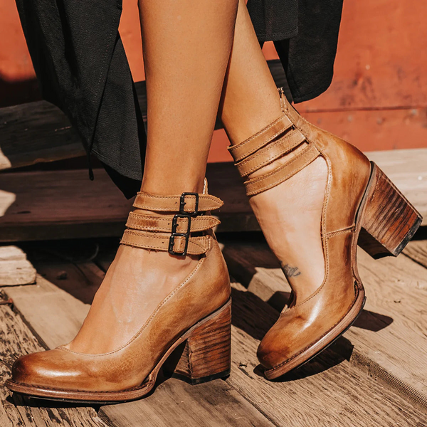 Ginevra™ | Zapatos de tacón con múltiples tiras y tacón grueso