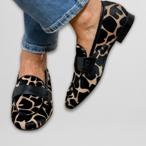 Élise | Mocasines con estampado animal chic