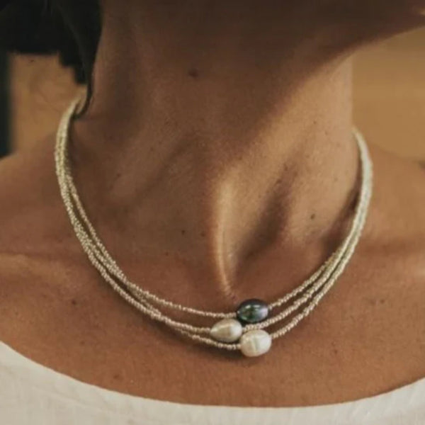 Collar de perlas naturales vintage