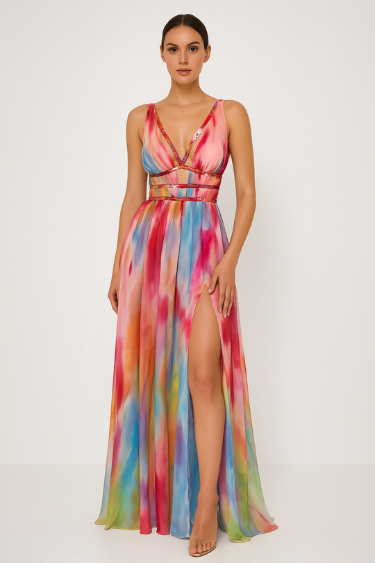 Freya™ | Vestido Maxi Pintado