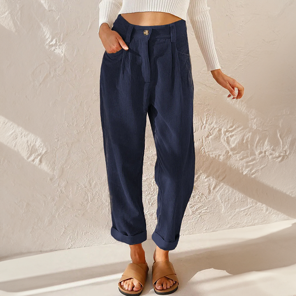 MISTY | PANTALONES DE PANA CÓMODOS Y DE CINTURA ALTA
