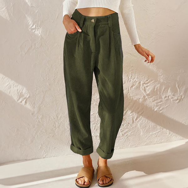 ANNIE | PANTALONES DE PANA CÓMODOS Y DE TIRO ALTO