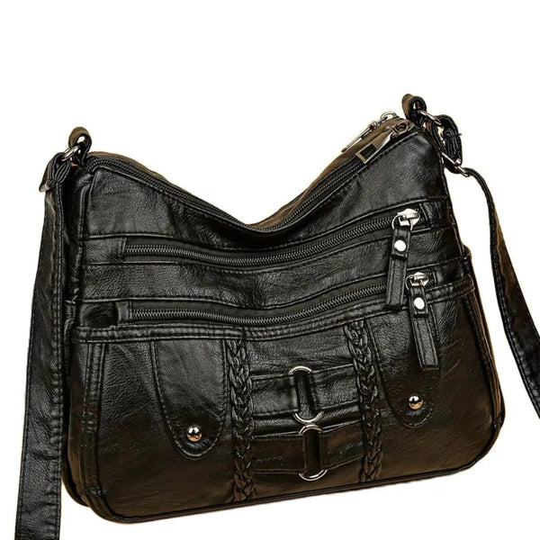 Cruzada con Accesorios de Remache de Grace | Bolsa Cruzada Antirrobo