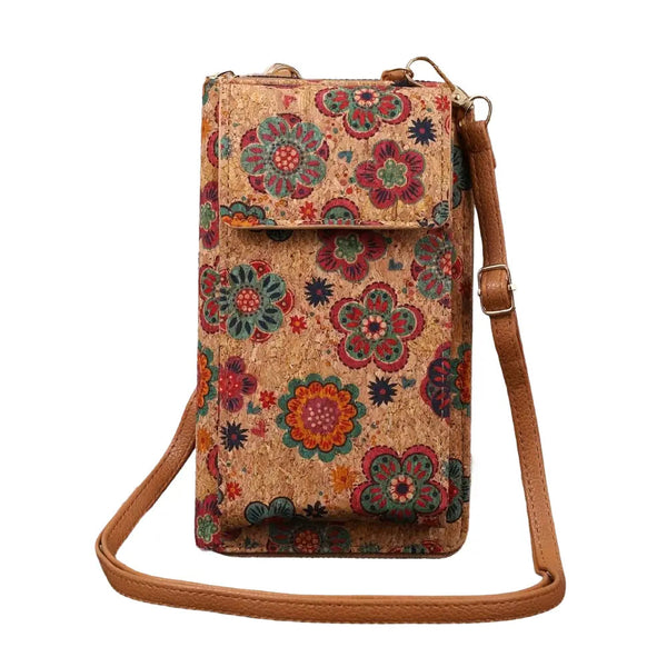 Cartera Cruzada Floral Boho Lila