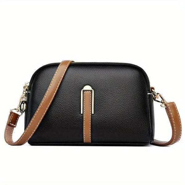 Bolso Cruzado Mila Litchi Con Relieve
