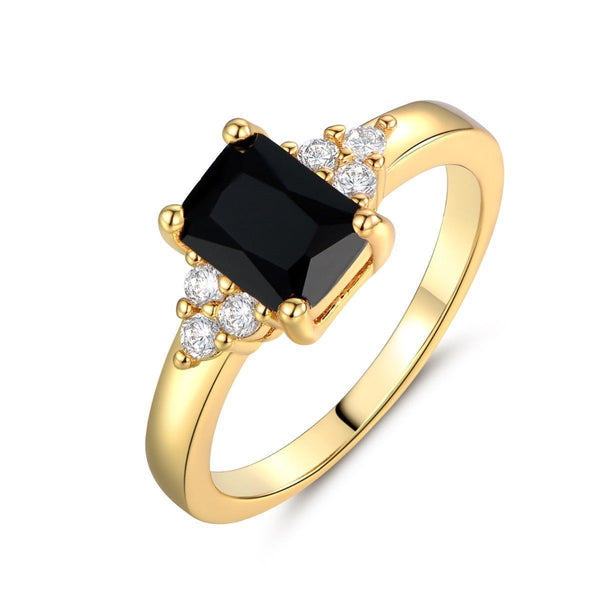 Anillo Baguette en Espinela Negra