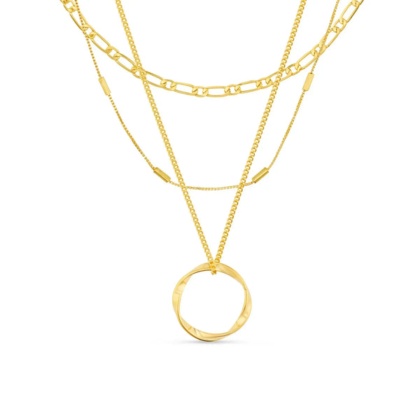 Collar de Tres Filas Círculo Abierto