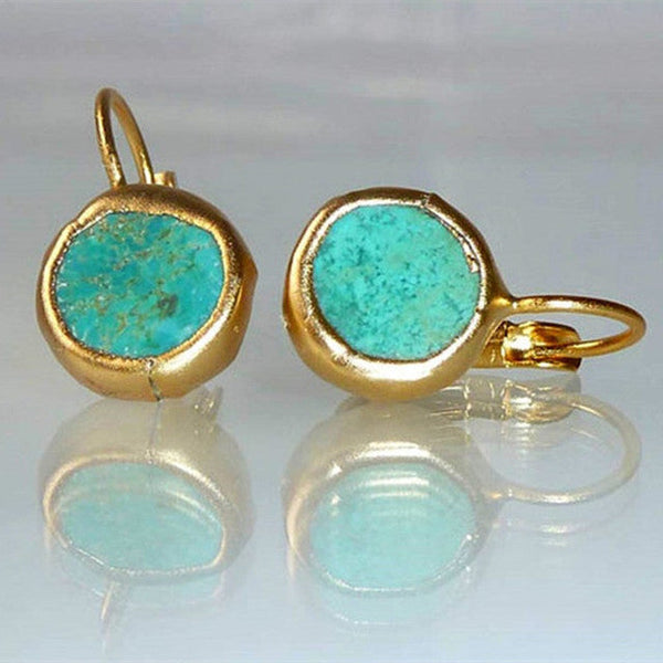 Pendientes de Oro Vintage con Turquesa