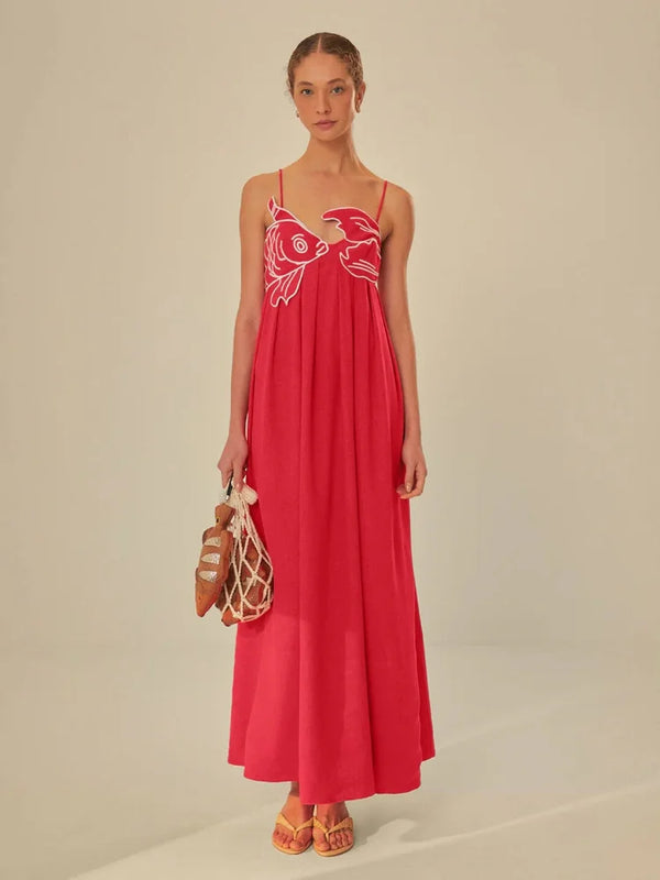 Vestido Maxi Koi Bloom