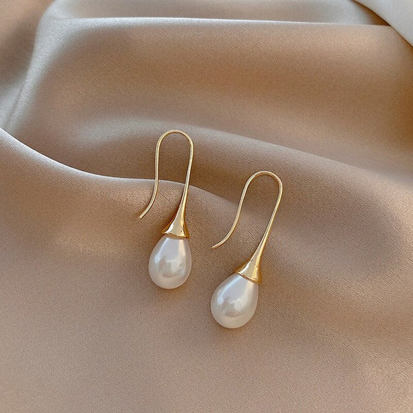 Pendientes en Gota con Perlas