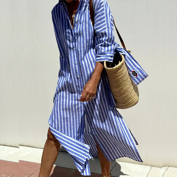 CAMISA DE VESTIDO RAYADA ELLE