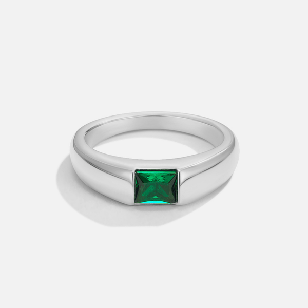 Anillo Ember en Plata & Esmeralda