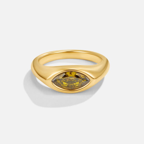 Anillo de cristal verde Arizona