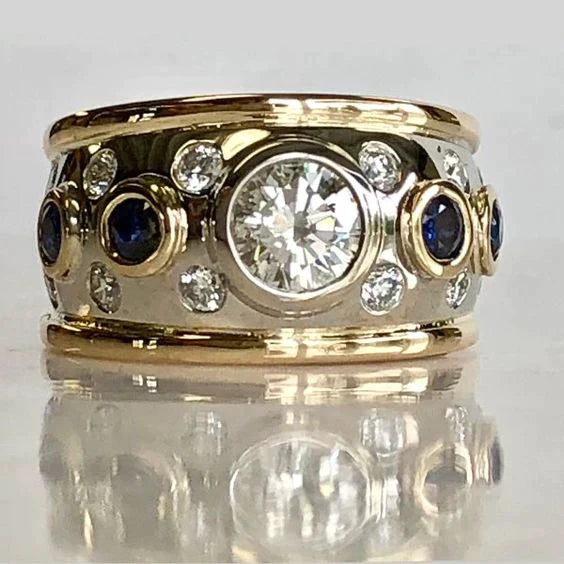 Anillo Vintage de Oro con Zirconia