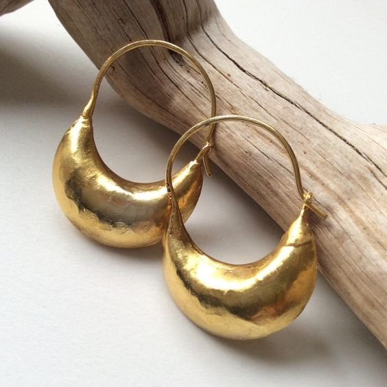 Pendientes de Canasta de Oro Vintage
