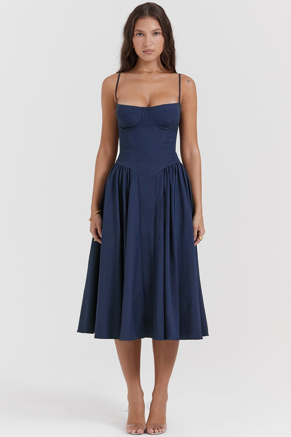 Vestido Midi Corsé Celine