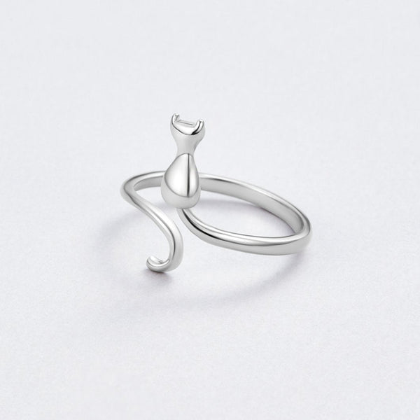Anillo de plata Gato de Medianoche