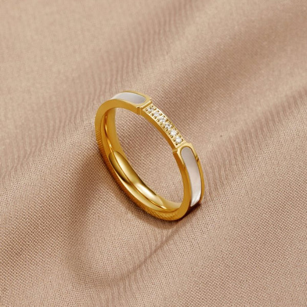 Unidad - Anillo de perlas y cristales