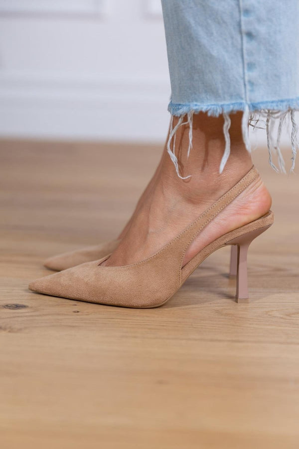 Marlena™ | Zapatos de tacón slingback nude