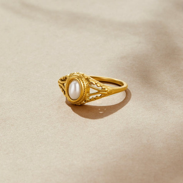 Anillo Vintage Real en Perla