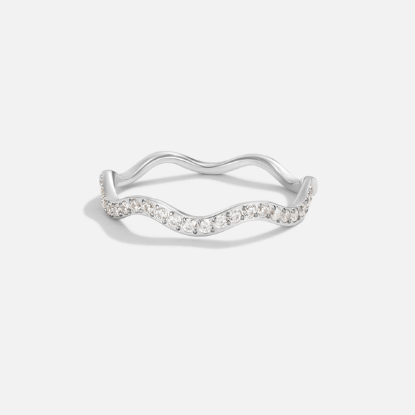 Anillo Zenya de cristal y plata